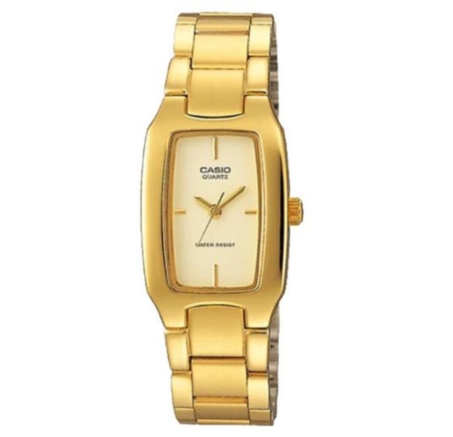Casio LTP-1165N-9C – pravougaono zlatno kućište, šampanj brojčanik