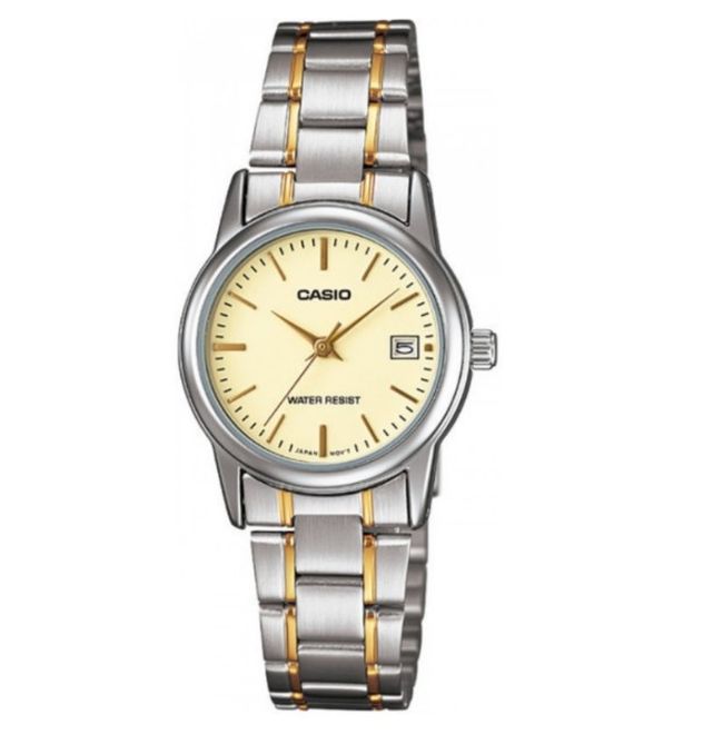 Casio LTP-V002SG-9A – dvobojna narukvica silver/gold, datum