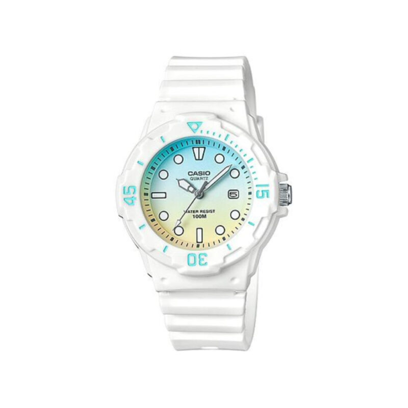 Casio LRW-200H-2E2 – belo kućište, plavo-žuti prelivi